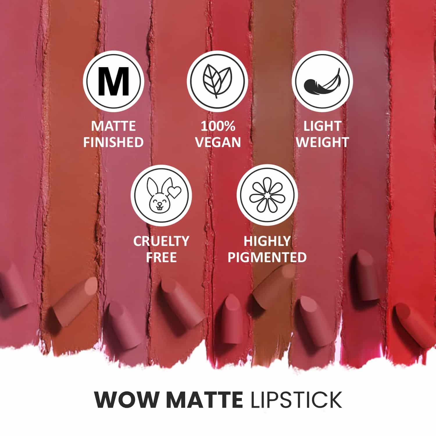 Wow Matte Lipstick - 15 Red Ground