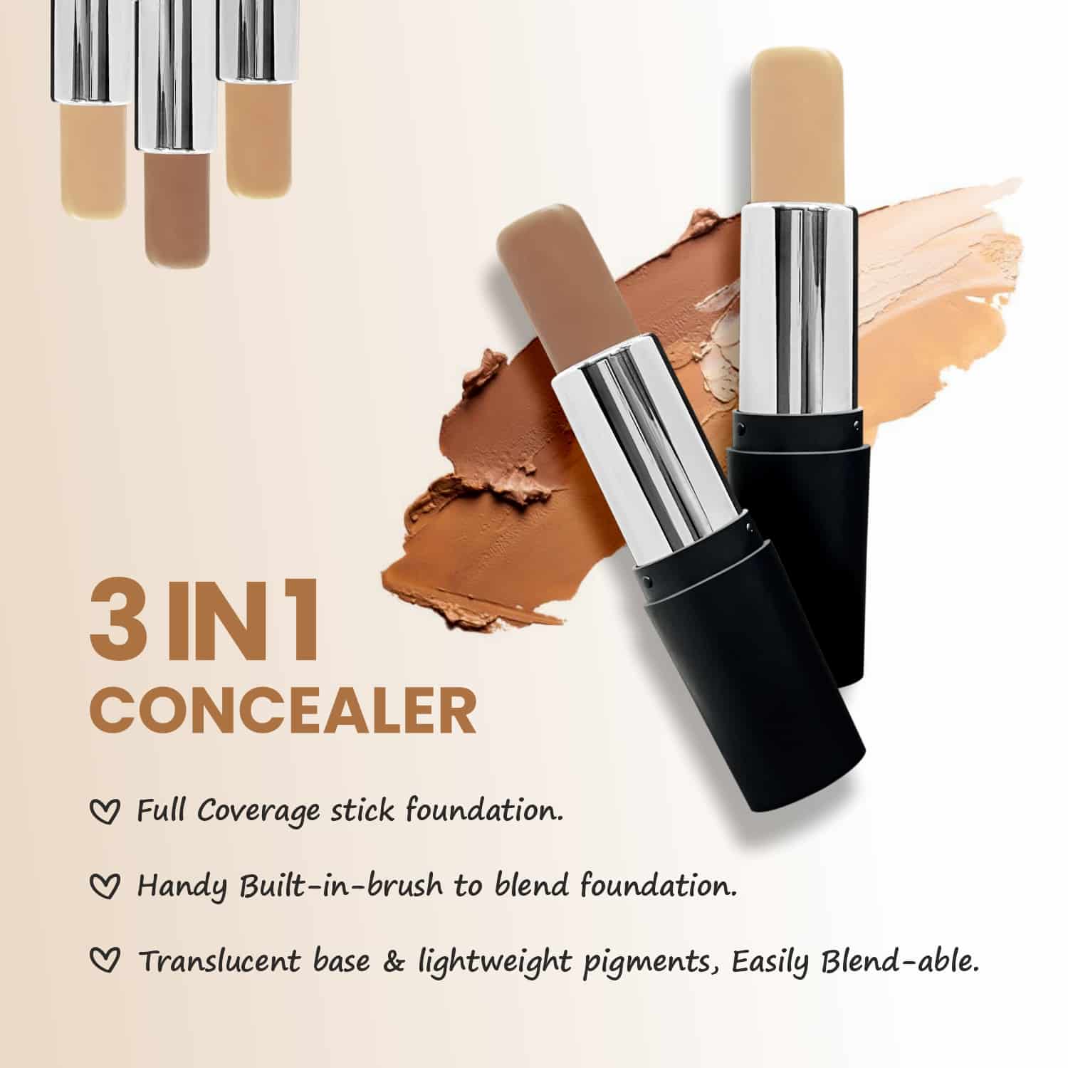 3 in 1 Concealer - 01 Classic Ivory