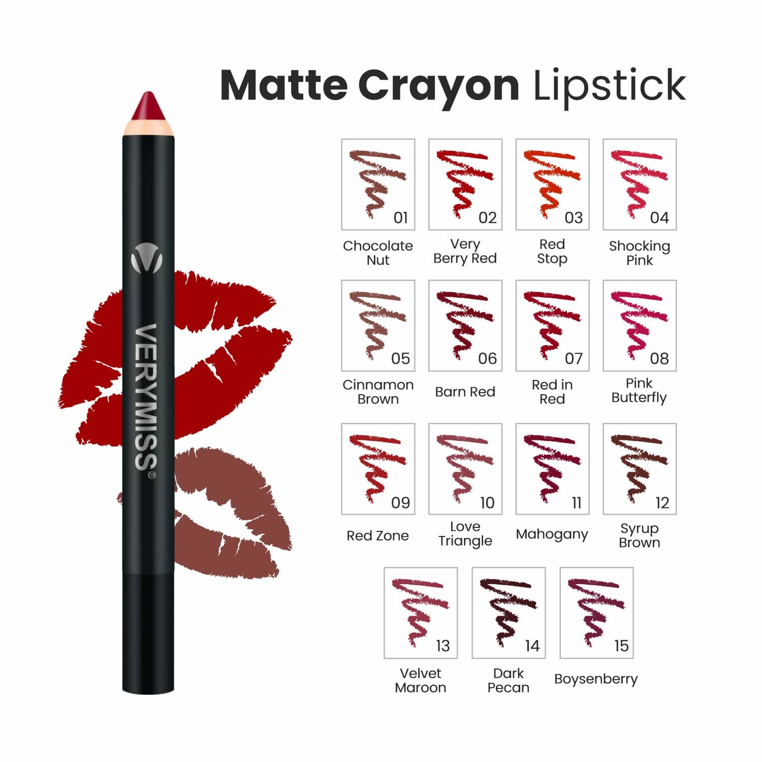 Matte Lip Crayon Lipstick - 05 Cinnamon Brown