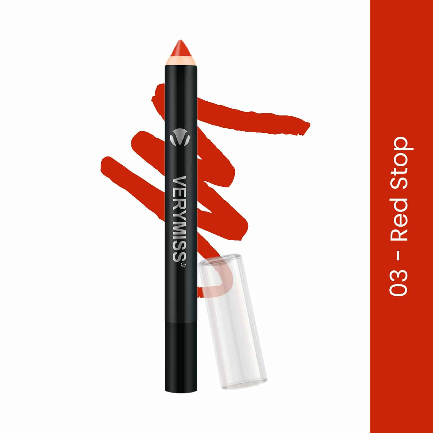 Matte Lip Crayon Lipstick - 03 Red Stop