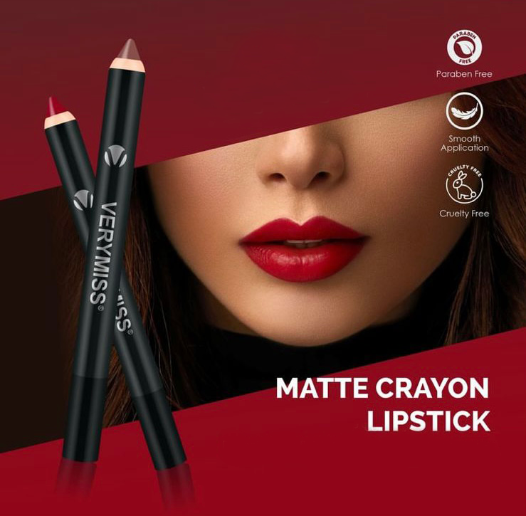Smooth & Creamy Matte Crayon Lipstick (Set of 3 + 1 FREE)